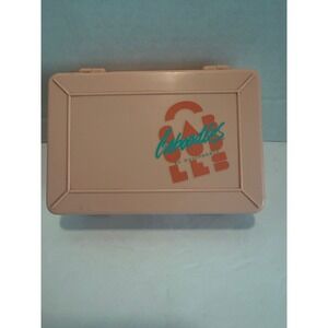 Vintage Caboodles of California Mini Organizer Case Peach Pink 90s Makeup Box